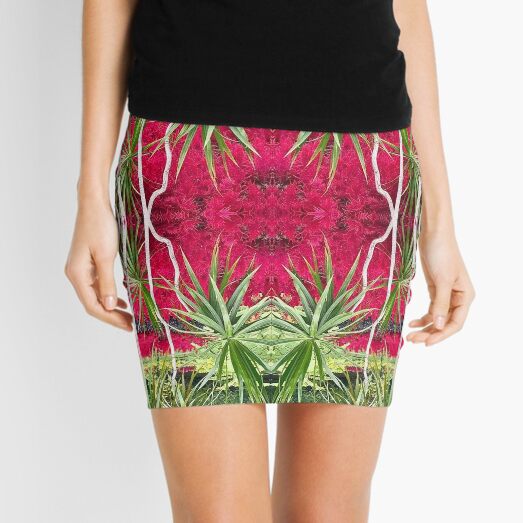 Palm Pattern Mini Skirt