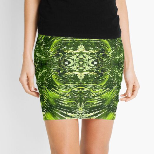Fern Pattern Mini Skirt