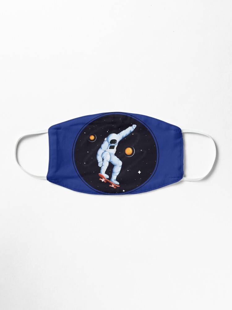 Alternate view of Astronaut on skateboard Mask