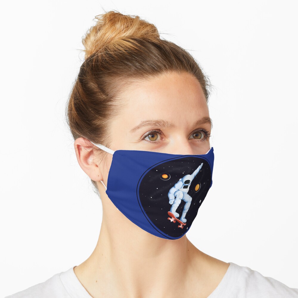Astronaut on skateboard Mask