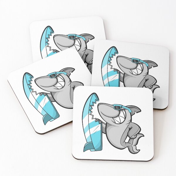Item preview, Cool Shark With Surfing Board designed and sold by OnepixArt.