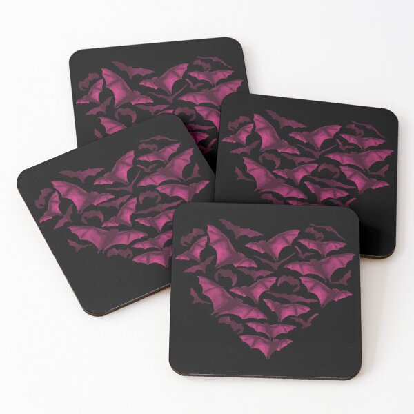 Item preview, Magenta Pink Bat Love Heart Shape designed and sold by marta-maria.
