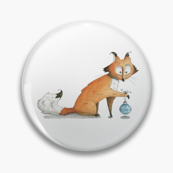 Item preview, Cute fox with christmas ball designed and sold by RAbeille.