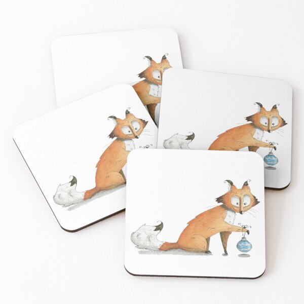 Item preview, Cute fox with christmas ball designed and sold by RAbeille.