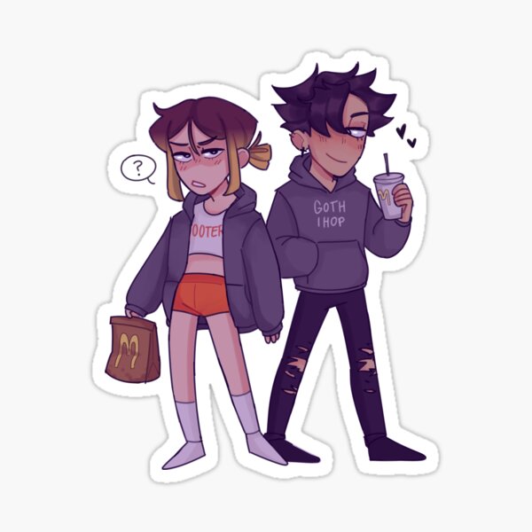 femboy hooters after work kenma and kuroo Sticker