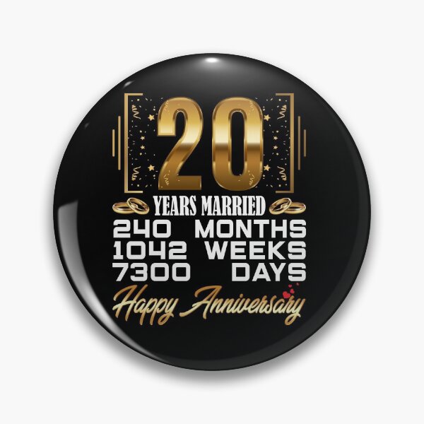 Item preview, 20 Years Married - Happy 20th Wedding Anniversary Gifts for Couple, MR and MS, Wife designed and sold by Giftyfy.