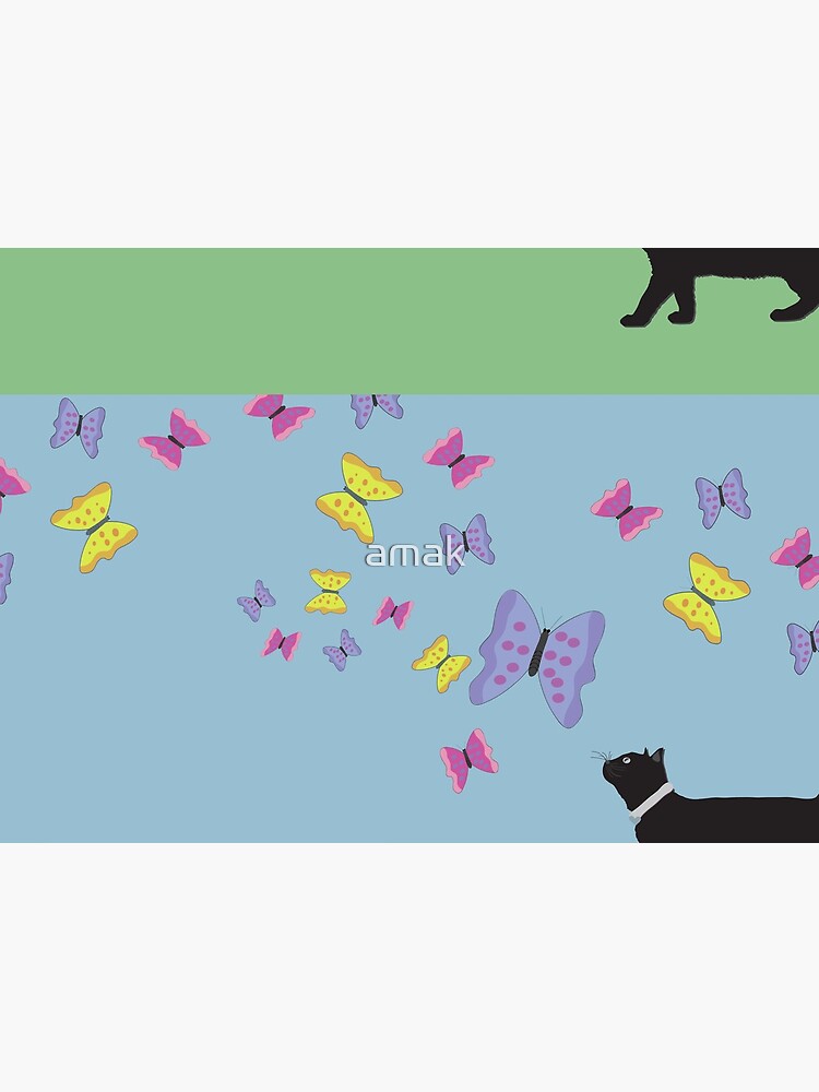 Cat and Butterflies by amak