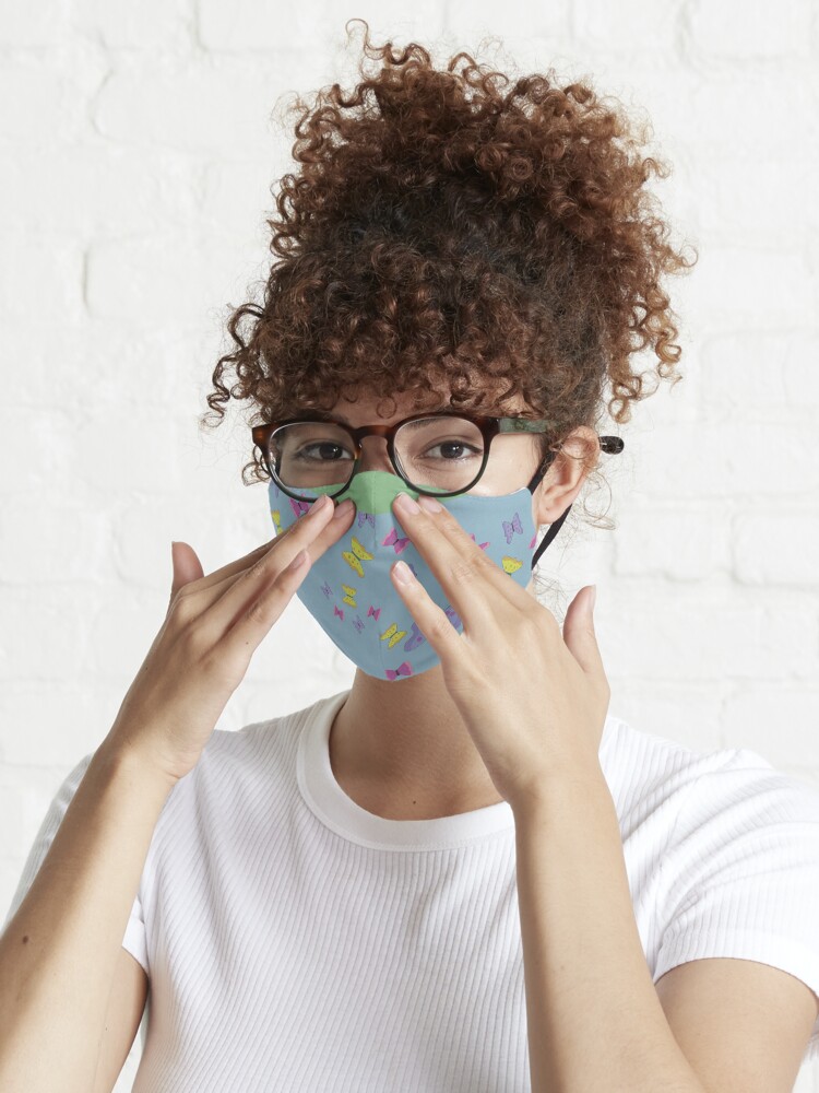 Alternate view of Cat and Butterflies Mask