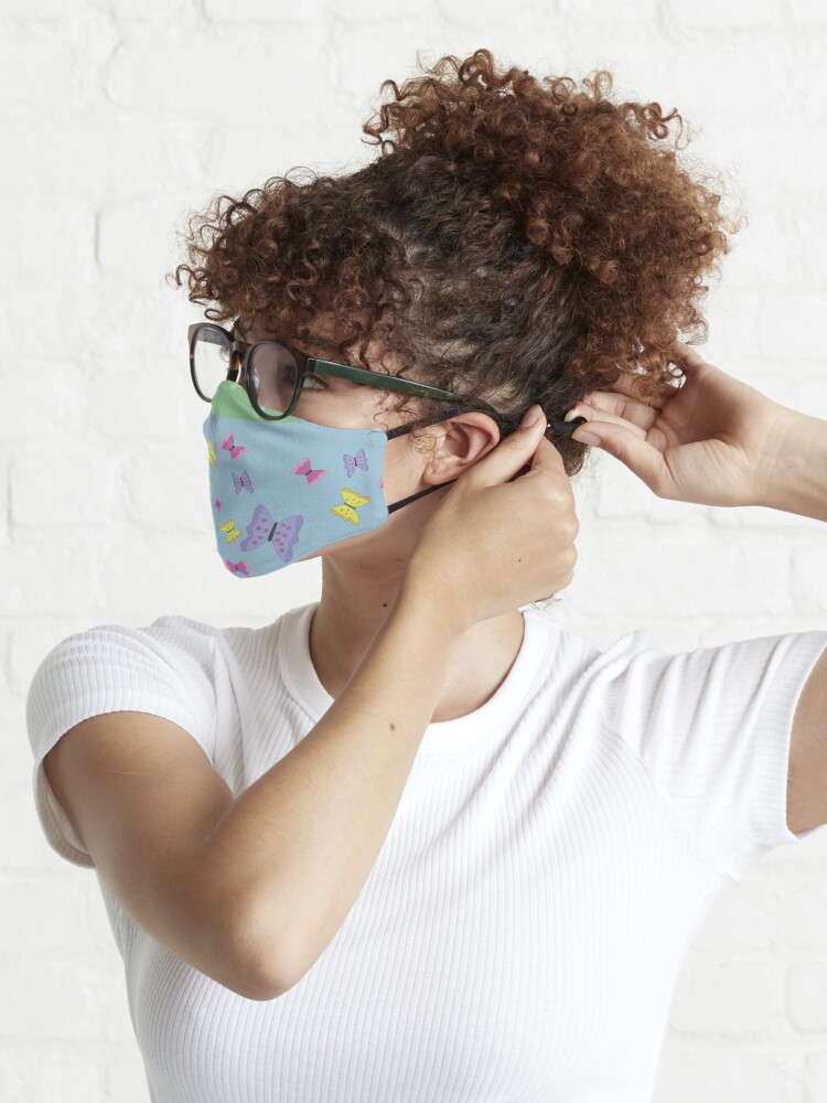 Alternate view of Cat and Butterflies Mask