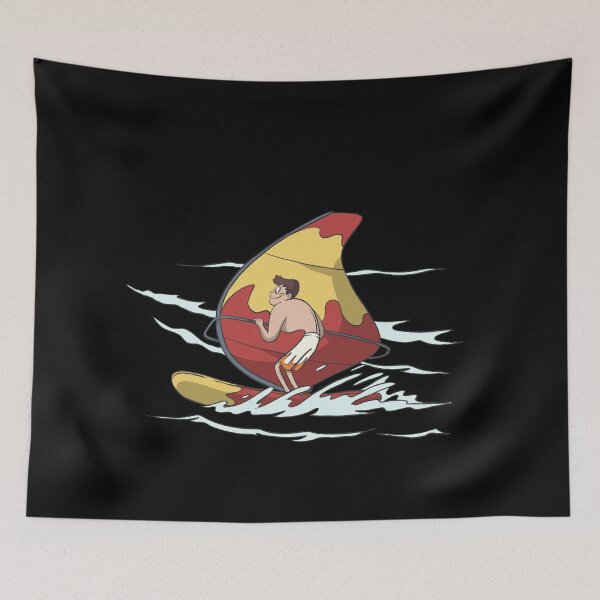 Item preview, Windsurfing surfer in a jibe designed and sold by Monkey Ful.