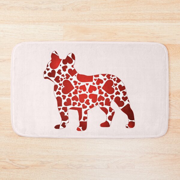 Artikelvorschau, Frenchie Love, Frenchie Mom, französische Bulldoggenherzen, Frenchie Hearts entworfen und verkauft von FunShirtDesigns.