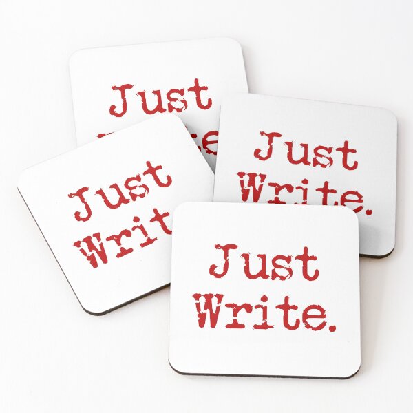 Item preview, Just Write. Vertical Red Type designed and sold by TeaRoseWriter.