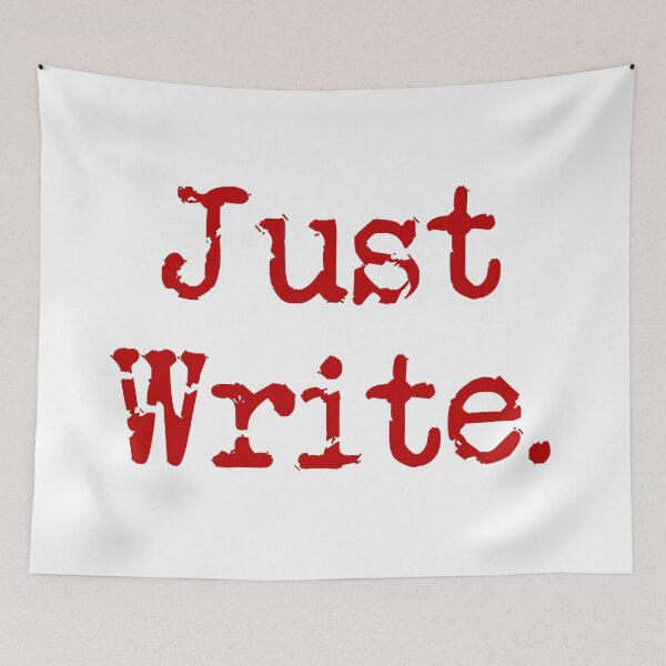 Item preview, Just Write. Vertical Red Type designed and sold by TeaRoseWriter.