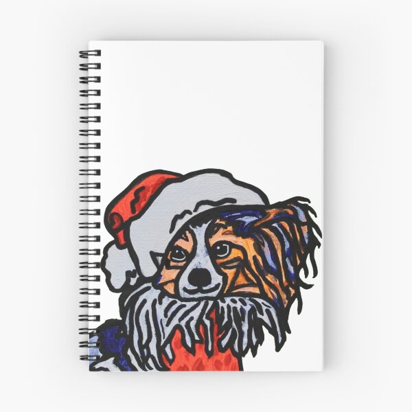 Item preview, Papillon Dog Santa over White designed and sold by Amanda A. Anthony.