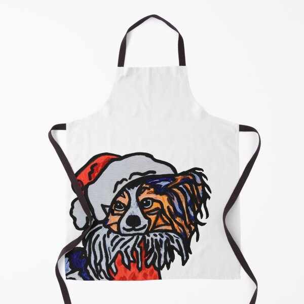 Item preview, Papillon Dog Santa over White designed and sold by Amanda A. Anthony.