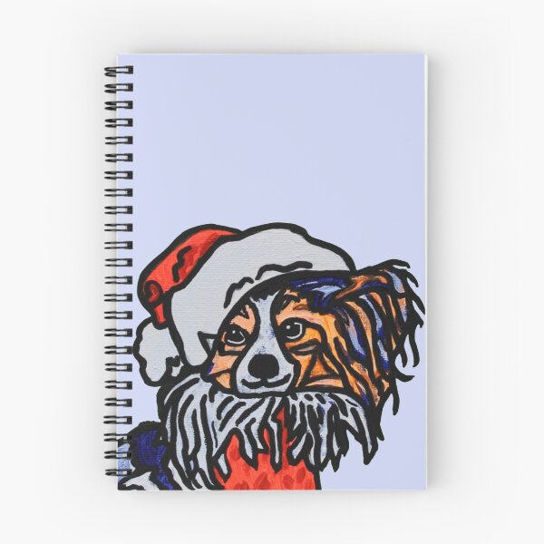 Item preview, Papillon Dog Santa over Color designed and sold by Amanda A. Anthony.