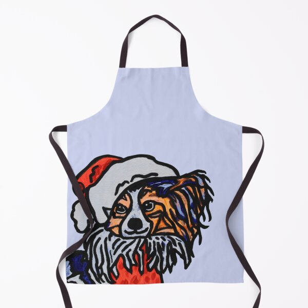 Item preview, Papillon Dog Santa over Color designed and sold by Amanda A. Anthony.