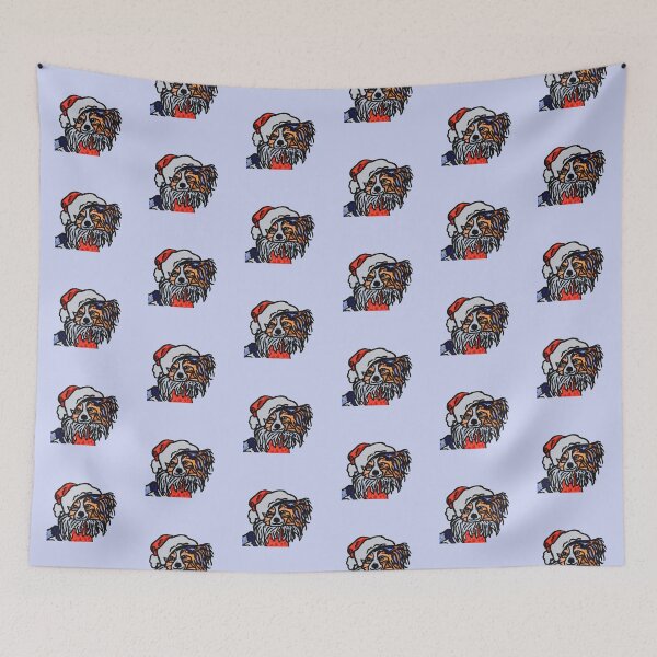Item preview, Papillon Dog Santa over Color designed and sold by Amanda A. Anthony.