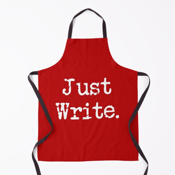 Item preview, Just Write. Vertical White Type Red designed and sold by TeaRoseWriter.
