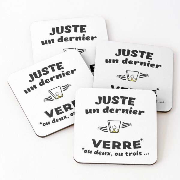 Aperçu de l'œuvre Juste un dernier verre - Message Humour Alcool créée et vendue par rubislys.