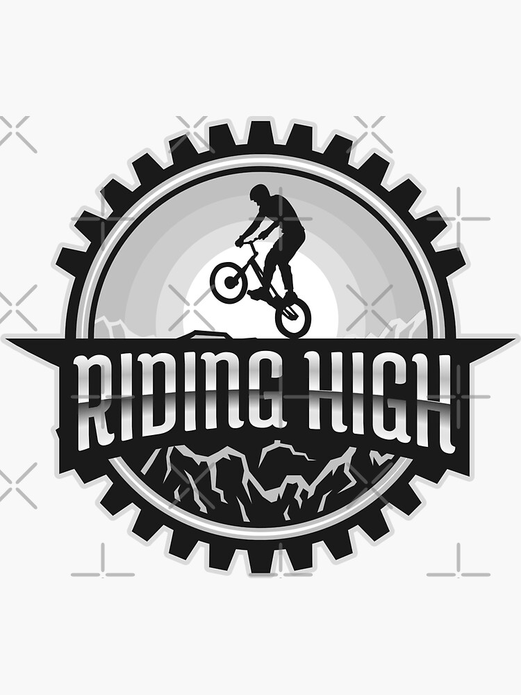 "Riding High" Sticker for Sale by FunPrint Redbubble