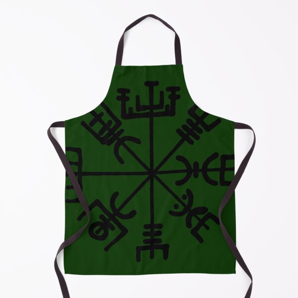 Item preview, vegvisir rune compass futhark guide germanic green black designed and sold by Canvasvendetta.