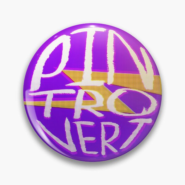 Item preview, Pintrovert Design - Badge for Introverts. designed and sold by Lucie Jamais.