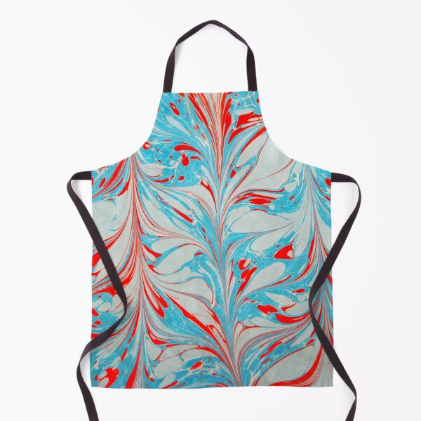 Item preview, Blue and red coloured marbling art piece designed and sold by AybalaArtDesign.