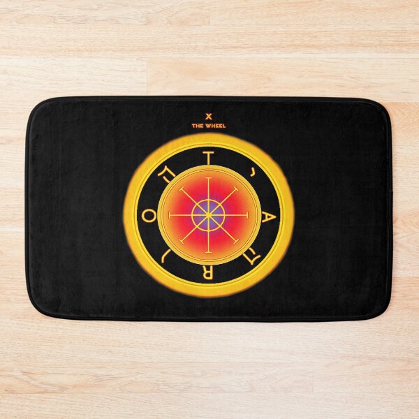 Item preview, The Wheel of Fortune - Major Arcana Tarot Card Yellow designed and sold by Coder-T.