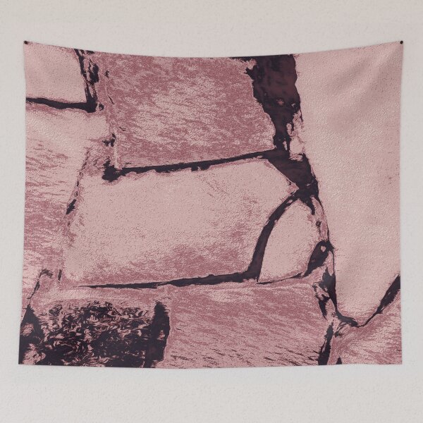 Item preview, Luxurious rose gold stone wall pattern designed and sold by SulkaCreative.