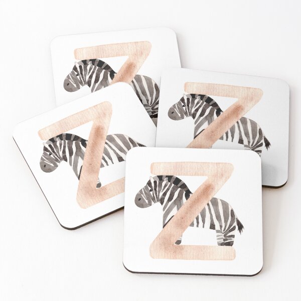 Item preview, Brown Watercolor Zebra Letter Z | Kids Alphabet designed and sold by SerendipityNow.