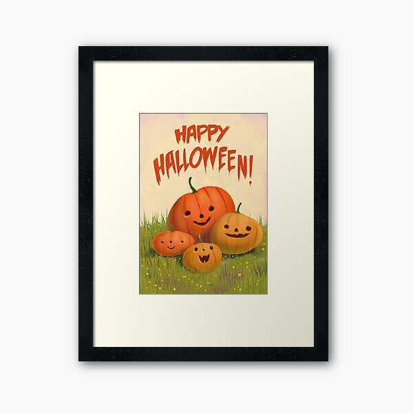 Happy Halloween Greeting Framed Art Print