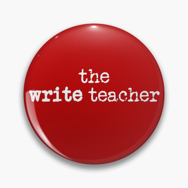 Item preview, the write teacher in white on red designed and sold by TeaRoseWriter.