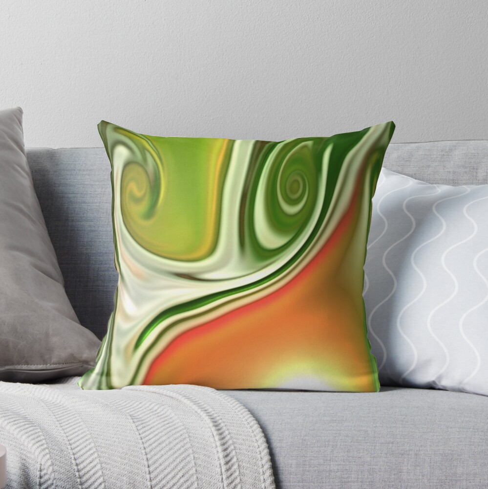 Multicolored unique everlasting pattern. Abstract watercolor new collection. |18| Throw Pillow