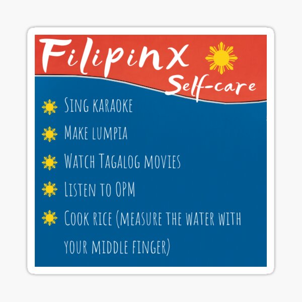 Filipinx Self-Care Sticker