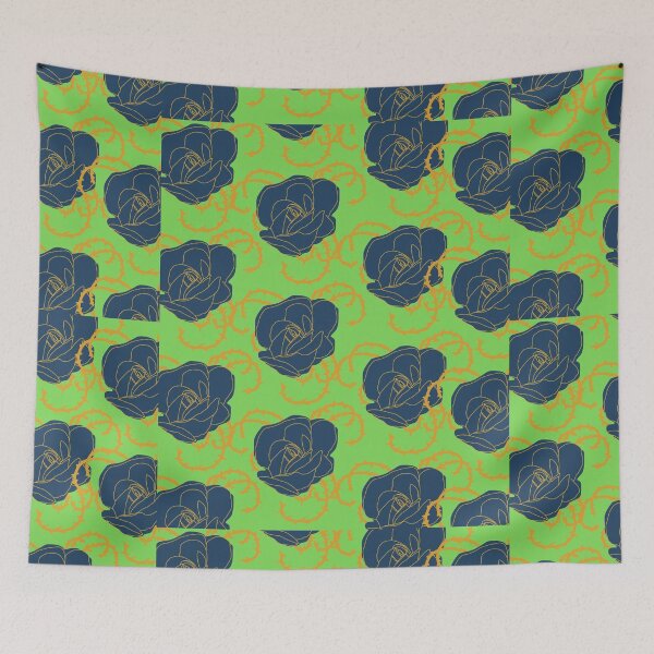 Item preview, Blue rose with golden leaves  designed and sold by Devendra Singh Kandari.