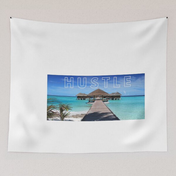 Item preview, Hustle for BoraBora vacations motivation hut designed and sold by JustSaiyan1.