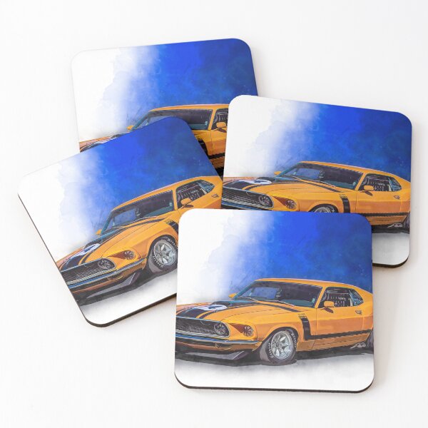 Aperçu de l'œuvre Orange Boss 302 Mustang créée et vendue par Stuart Row.