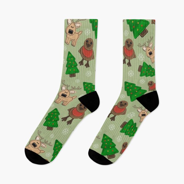 Item preview, Christmas Pattern of Reindeer, Tree, Robins and Snowflakes  designed and sold by Funful.