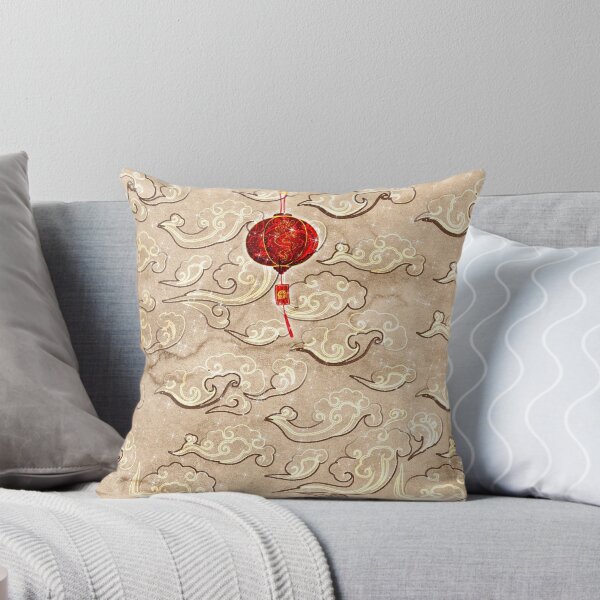 Item preview, Chinese Ink Clouds Old Paper Texture and Red Lantern Dragon Tradition designed and sold by Jolly-Yosei.