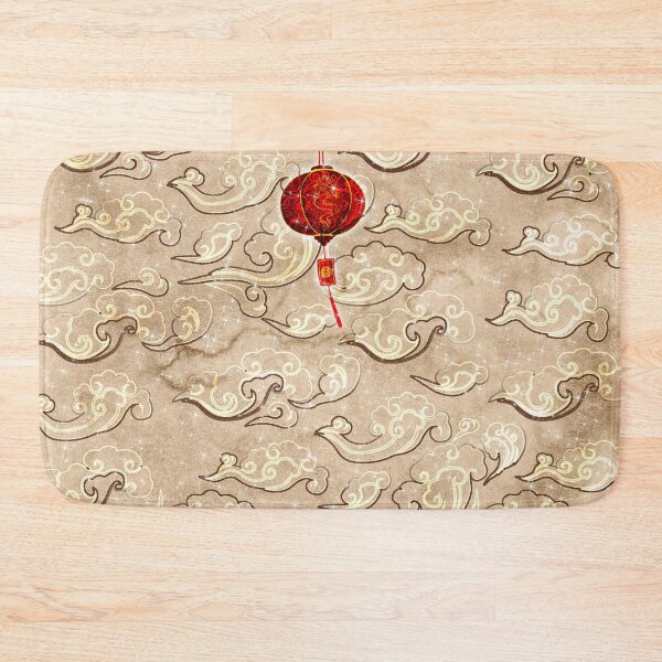 Item preview, Chinese Ink Clouds Old Paper Texture and Red Lantern Dragon Tradition designed and sold by Jolly-Yosei.
