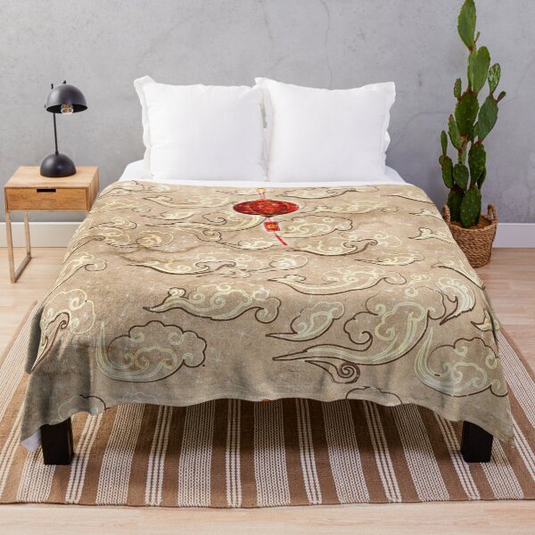 Item preview, Chinese Ink Clouds Old Paper Texture and Red Lantern Dragon Tradition designed and sold by Jolly-Yosei.
