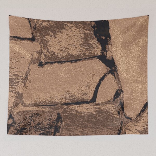 Item preview, Luxurious brown stone wall pattern designed and sold by SulkaCreative.