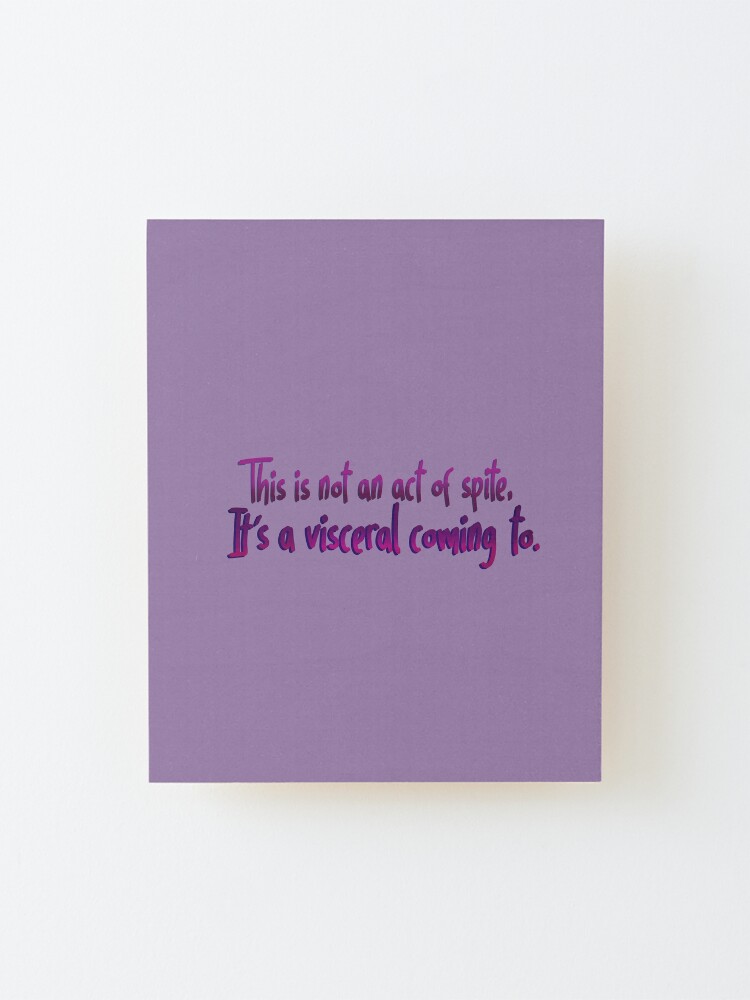 Alternate view of Act of Spite, Visceral Coming To - Wilbur Soot Design Mounted Print