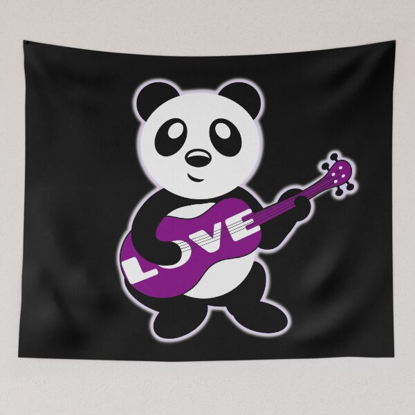 Item preview, Panda playing purple ukulele | Music lovers designed and sold by DeliriousSteve.