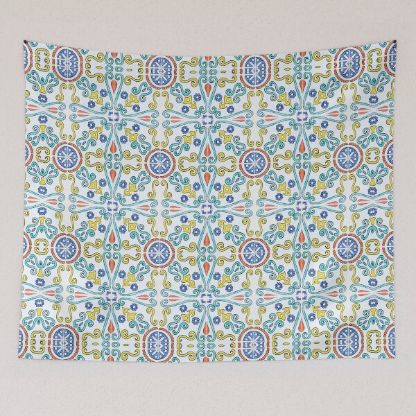Item preview, Mediterranean Floral Ceramic Tiles designed and sold by GVibezPadel.