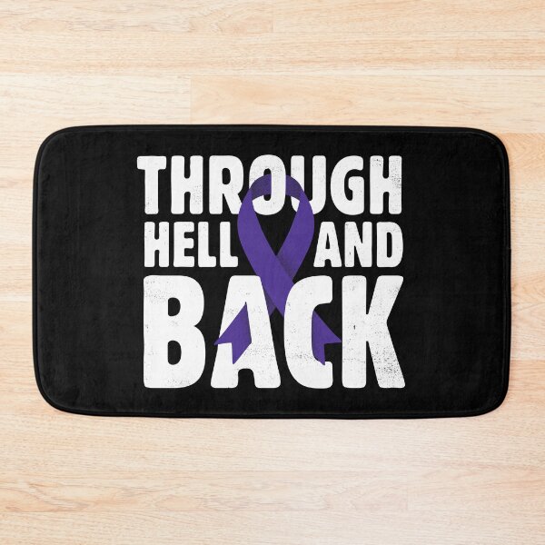 Item preview, Through Hell & Back | Leiomyosarcoma and Pancreatic Cancer Survivor Awareness designed and sold by AcornJamKit.