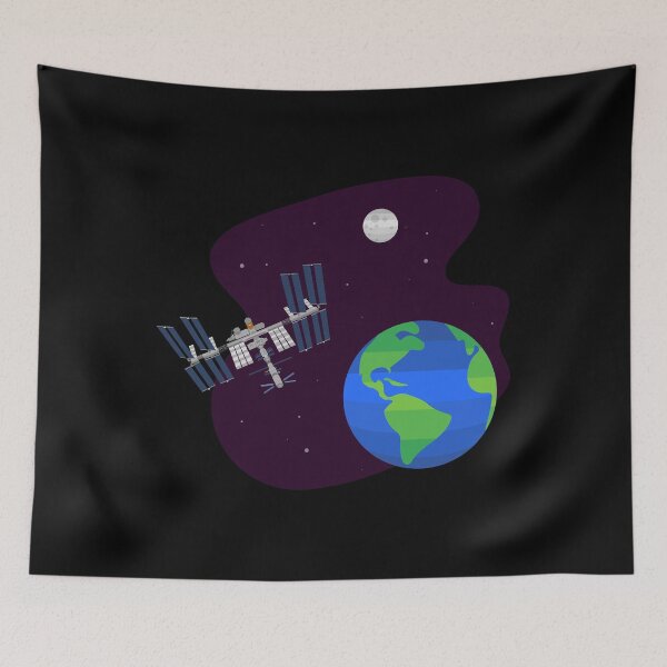 Artikelvorschau, ISS, Erde und Mond entworfen und verkauft von OzoneStyle.