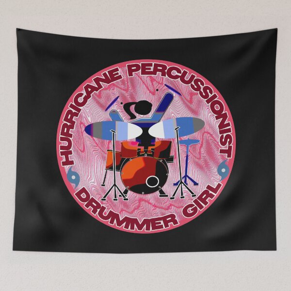 Item preview, HAPPY HUG DRUMMER DAY - HURRICANE PERCUSSIONIST - DRUMMER GIRL designed and sold by Ralek.