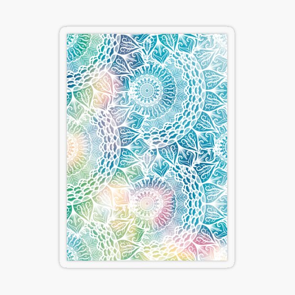 Mandala psicodélico Pegatina transparente